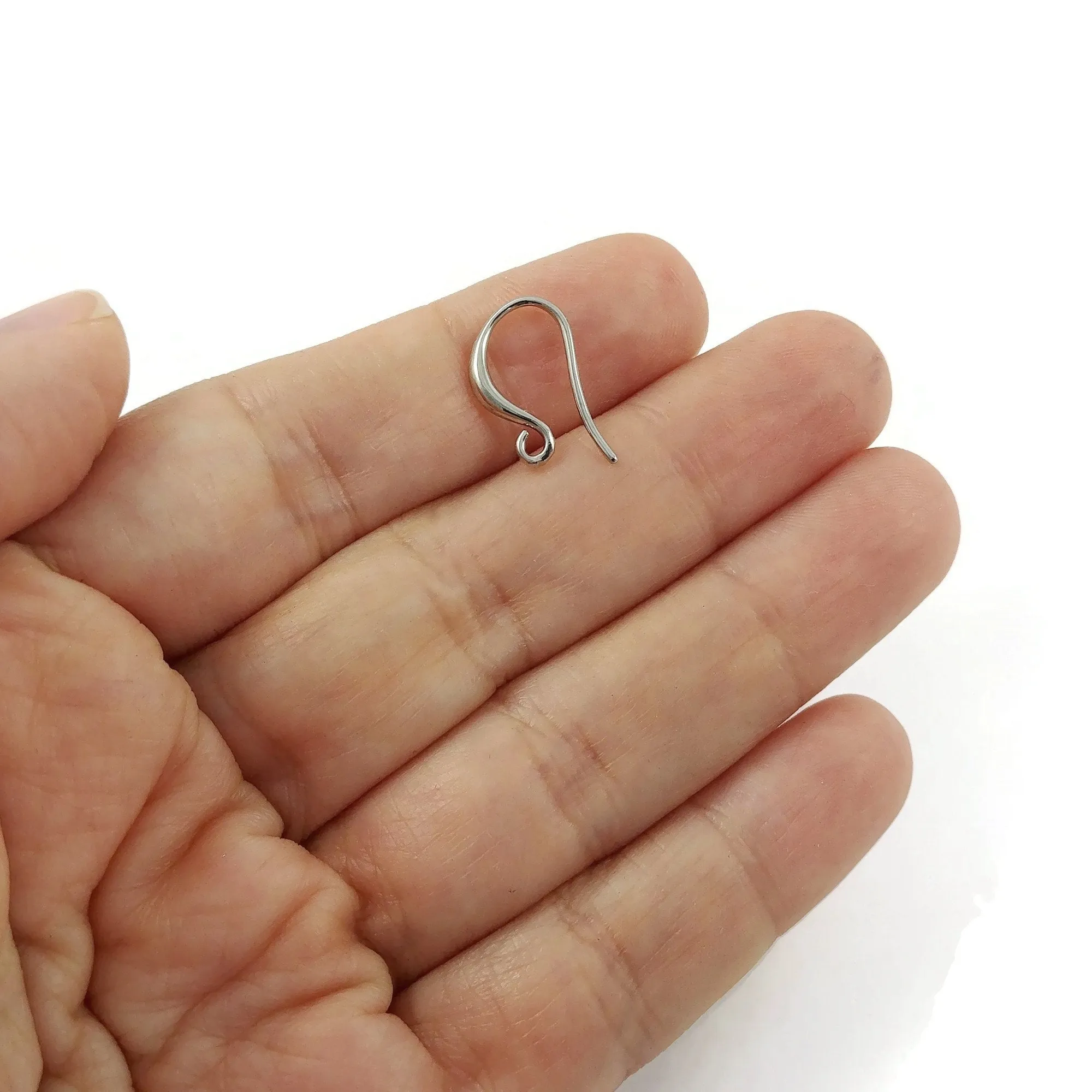10 Nickel free earring hooks, Gold and silver brass ear wire
