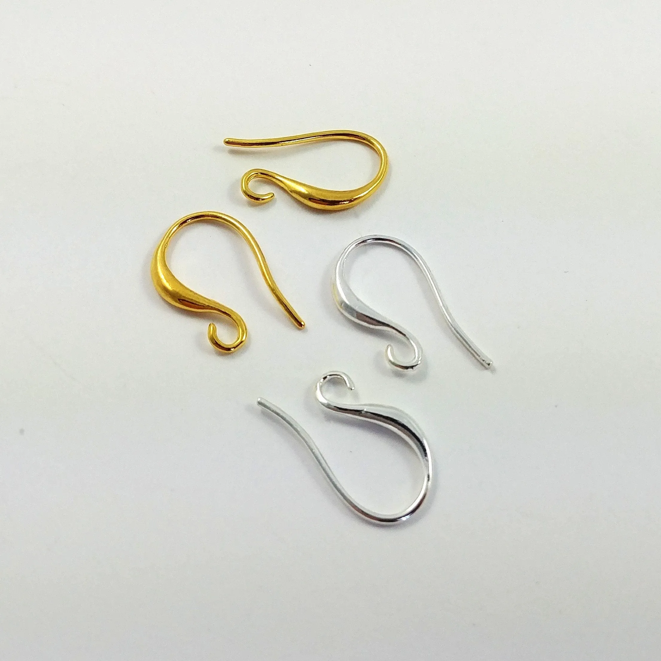10 Nickel free earring hooks, Stainless steel ear wire, Gold and silver
