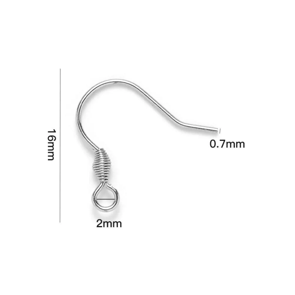 10 pcs earring hooks, Stainless steel earwire