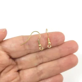 10pcs (5 pair) Gold stainless steel french earring hooks