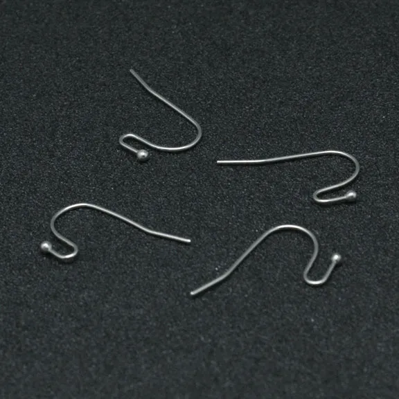 50 Stainless steel ear wire hooks, Hypoallergenic 22mm