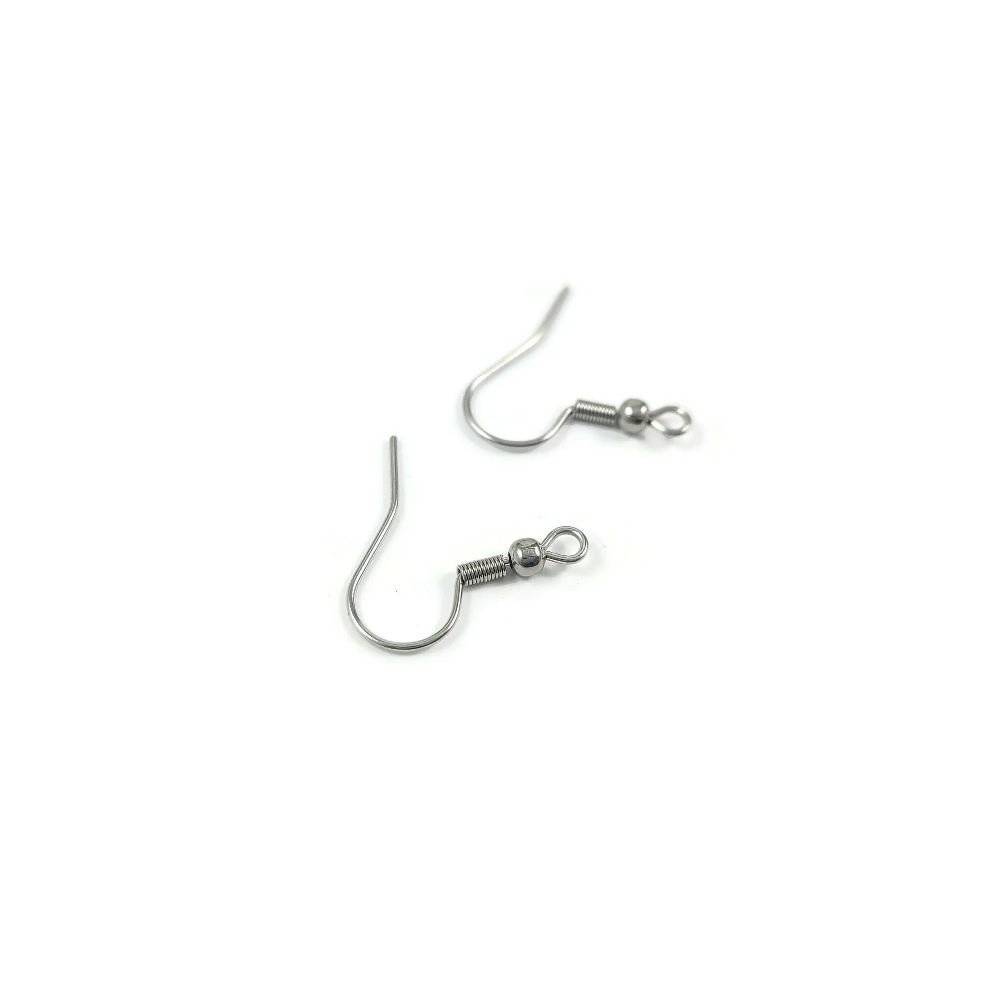 50 Surgical stainless steel earring hooks