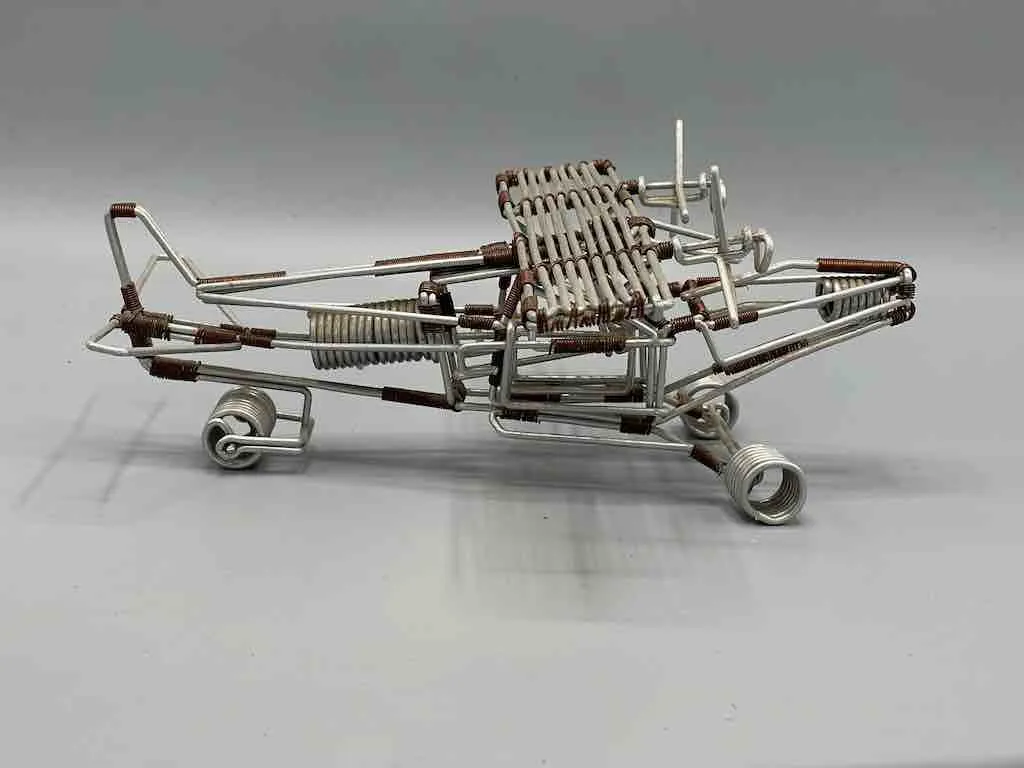 African Recycled Wire Toy 2-Propellor Airplane - Niger