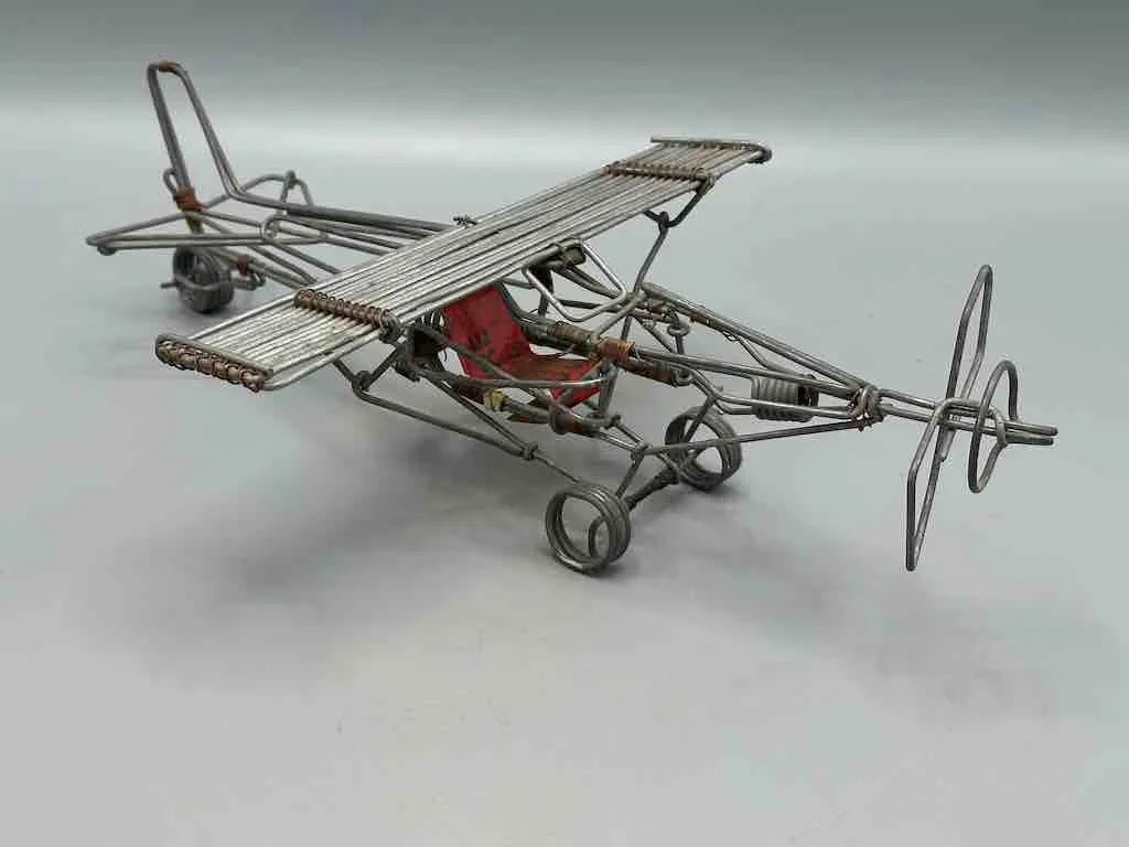 African Recycled Wire Toy Single Propellor Airplane - Niger