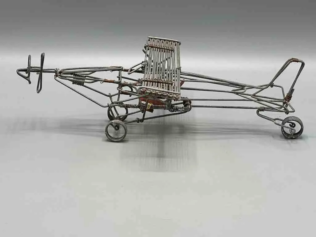African Recycled Wire Toy Single Propellor Airplane - Niger