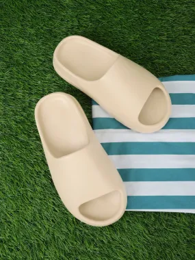 Bone PU Open Toe Slip Ons (TC-RS3091-BON)