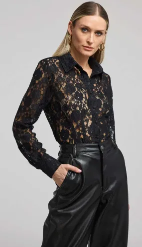 Delania Lace Blouse Black