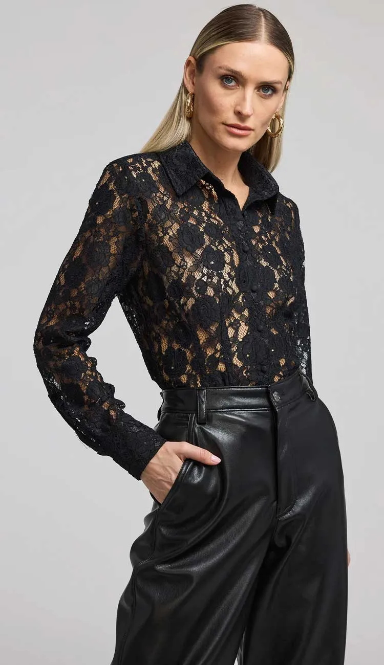 Delania Lace Blouse Black
