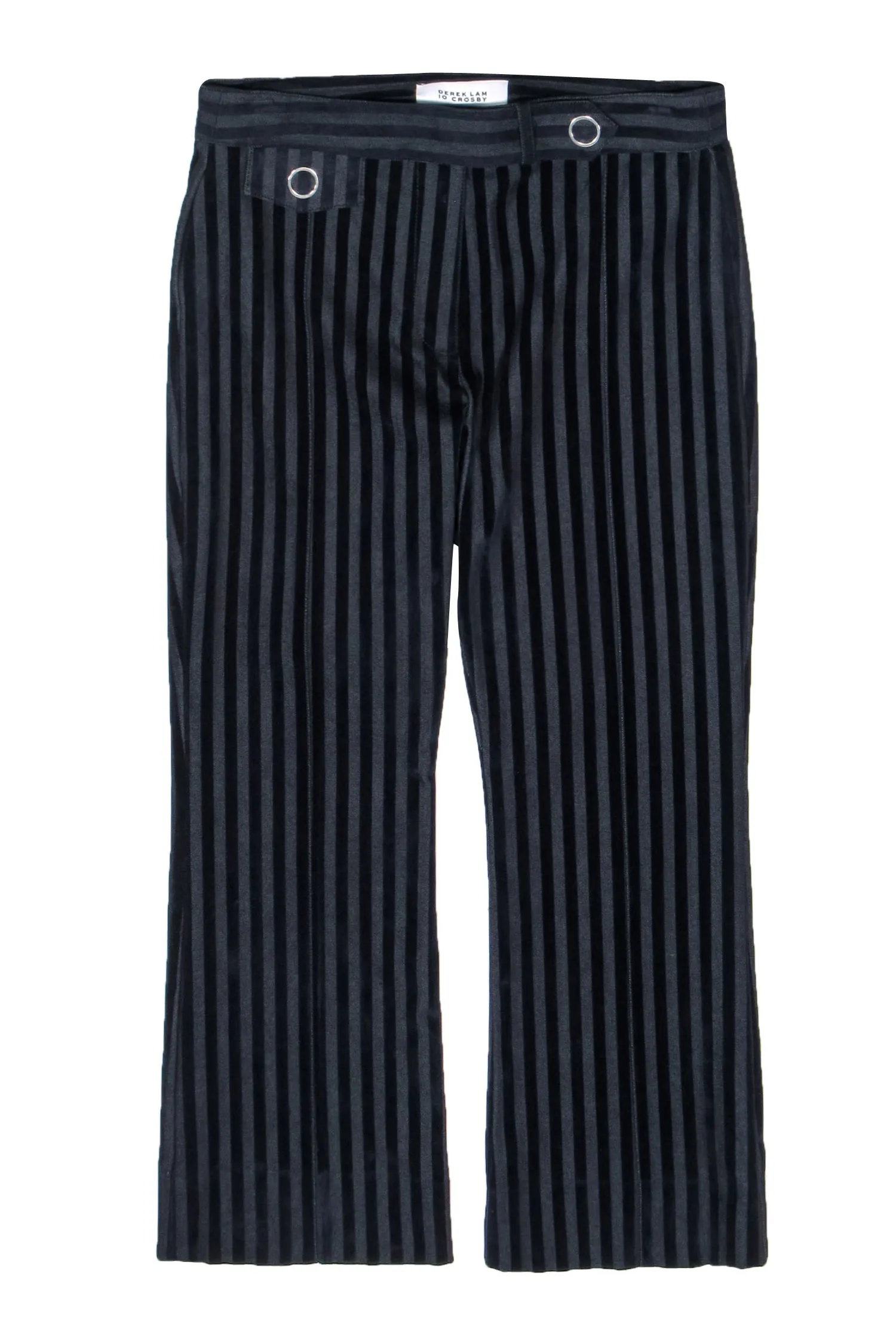 Derek Lam 10 Crosby - Dark Wash Velvet Striped High-Waist Wide Leg Jeans Sz 6