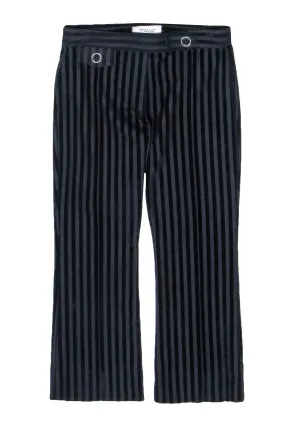 Derek Lam 10 Crosby - Dark Wash Velvet Striped High-Waist Wide Leg Jeans Sz 6