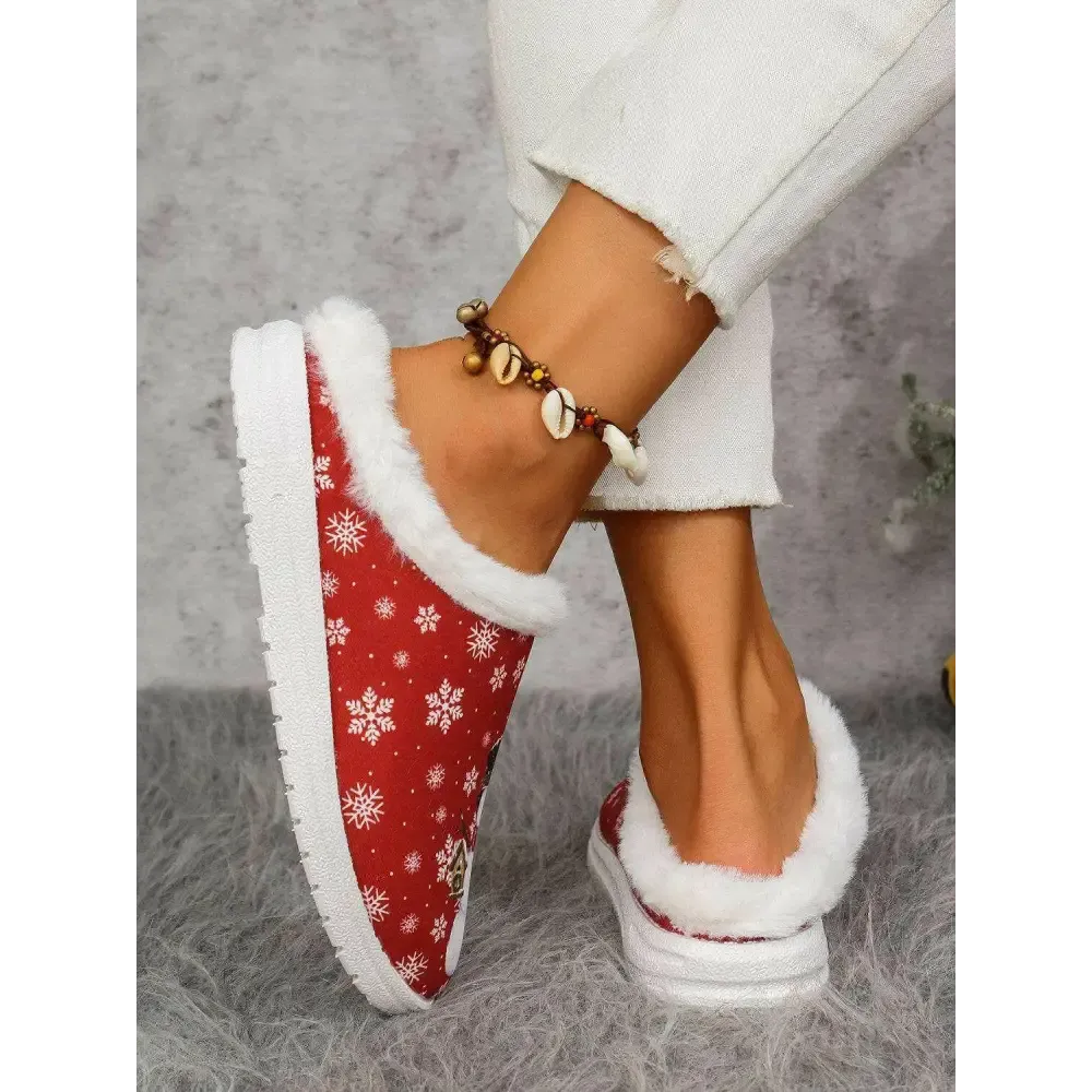 Indulge in Luxury Fashion for Women with Elegant Faux Fur Heel Flats