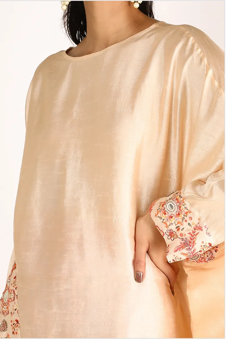 Ivory Embroidered Kurta with Pants
