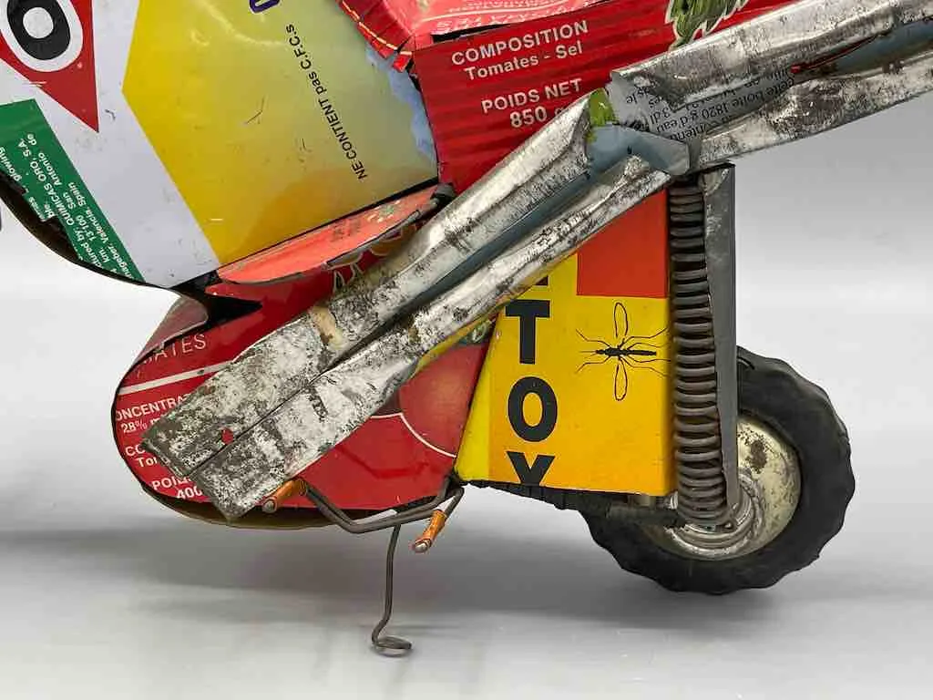 Large African Recycled Metal Can Toy Motorcycle - Burkina Faso
