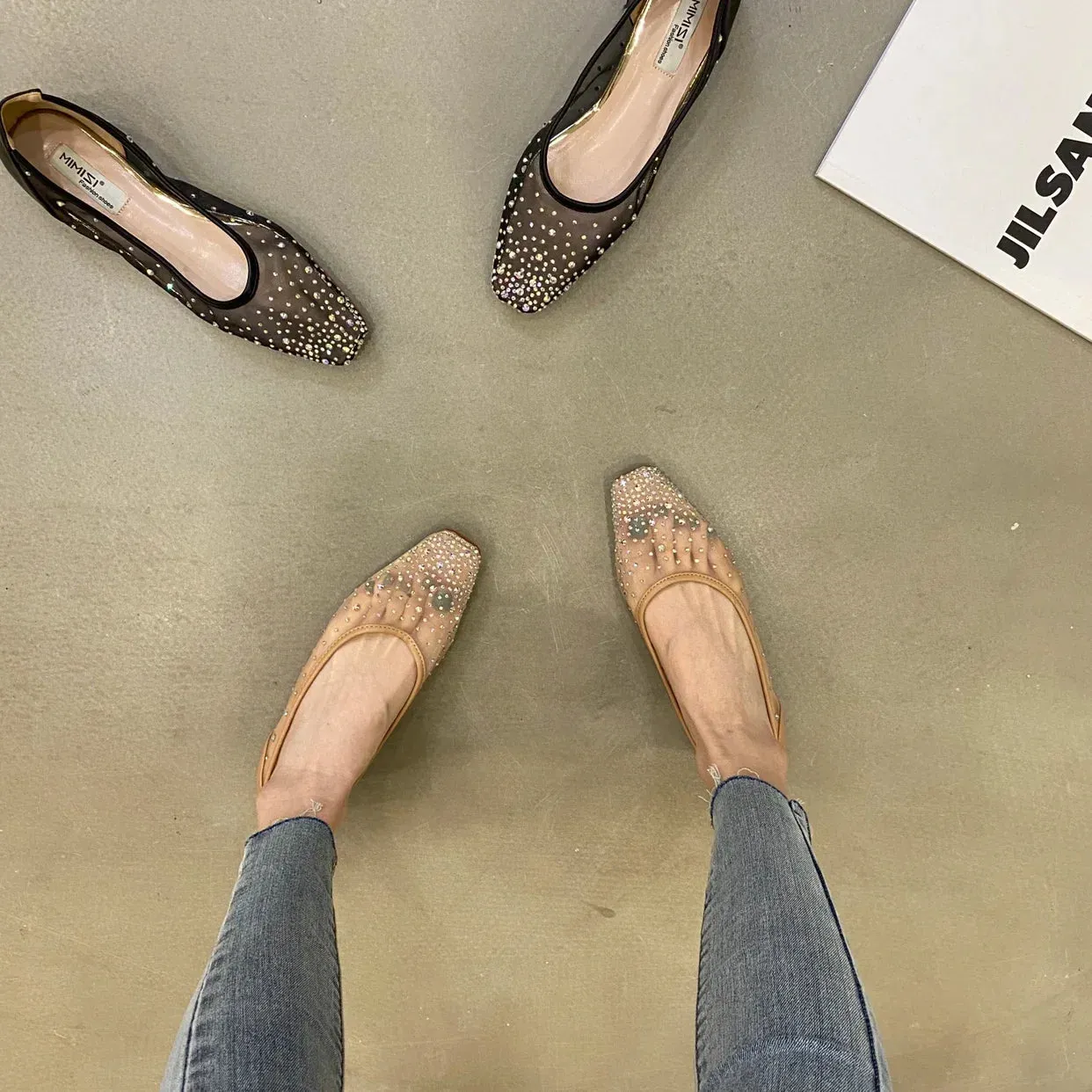 Mishi - Sparkly ballerina flats
