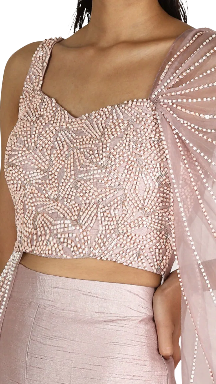 SAMPLE SALE: Dramatic Blush Draped Pant Set
