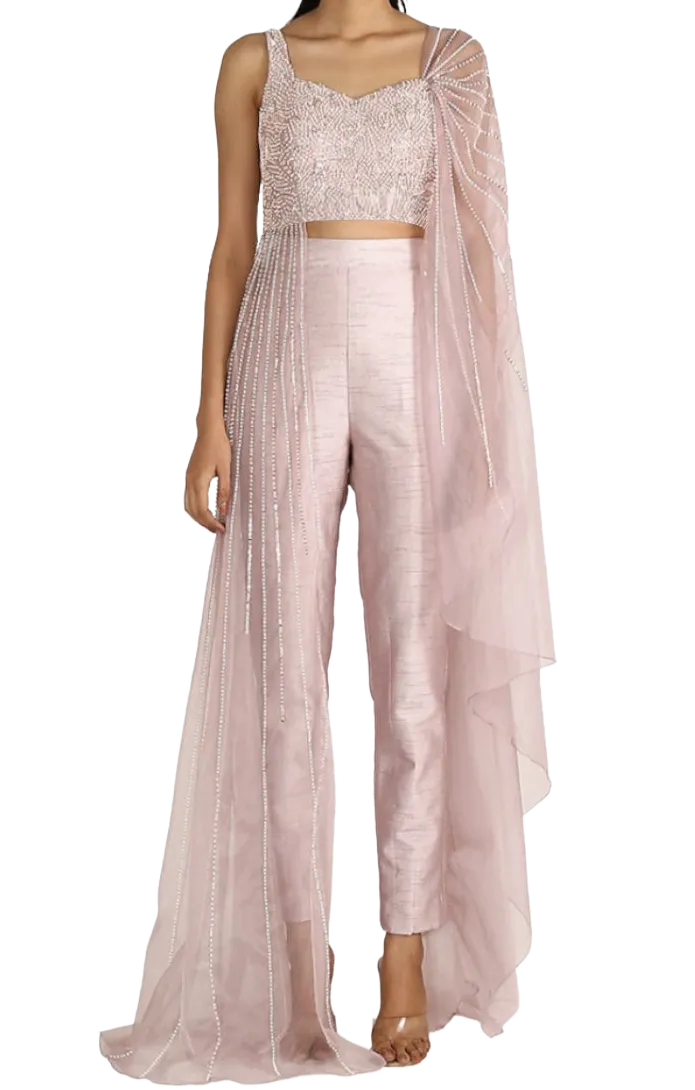 SAMPLE SALE: Dramatic Blush Draped Pant Set