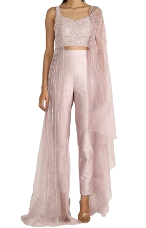SAMPLE SALE: Dramatic Blush Draped Pant Set