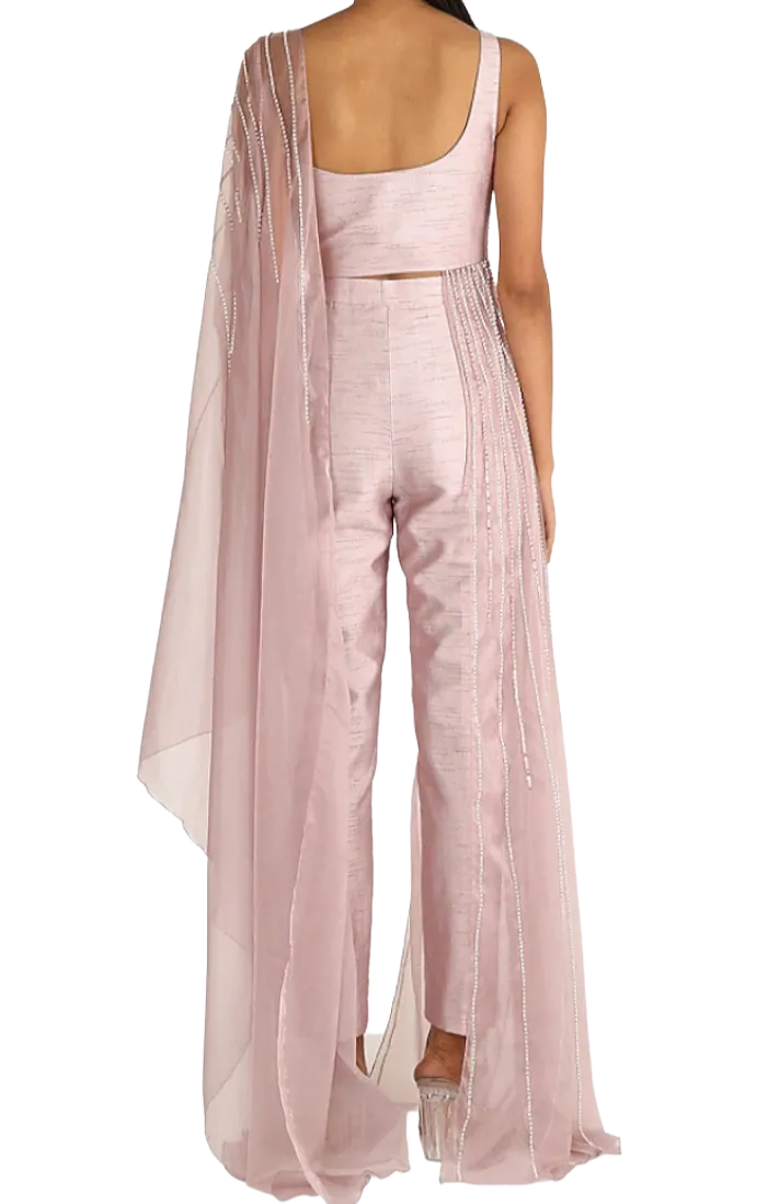 SAMPLE SALE: Dramatic Blush Draped Pant Set