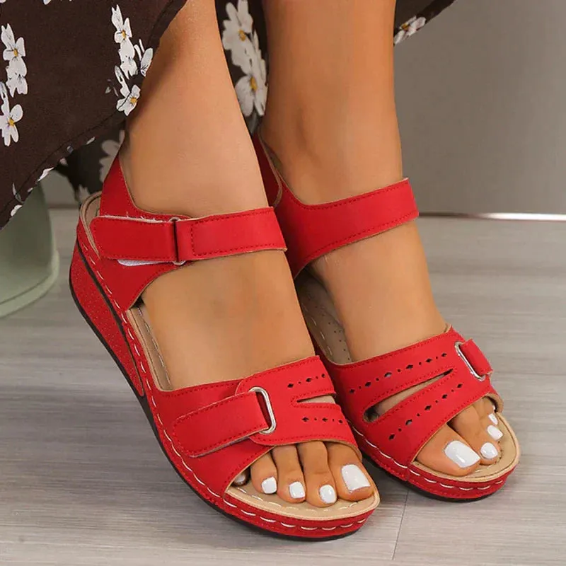 Vera | Orthopedic Adjustable Strap Wedge Sandals