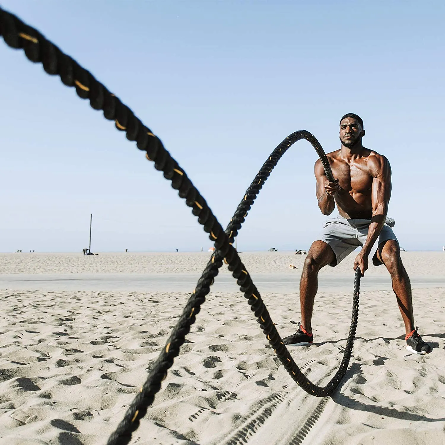 ZENY™ Battle Workout Training Rope Black 30ft/40ft Length 1.5" Width